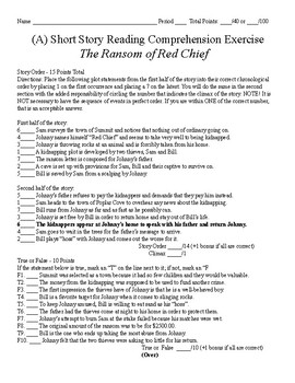 the ransom of red chief test pdf